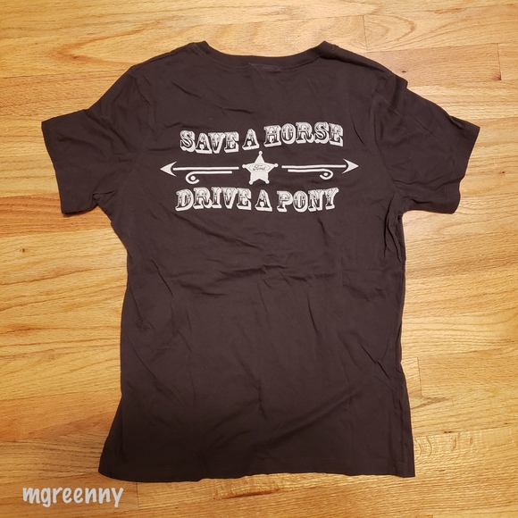 Ford Mustang Women's Brown Tee Shirt - Picture 2 of 5